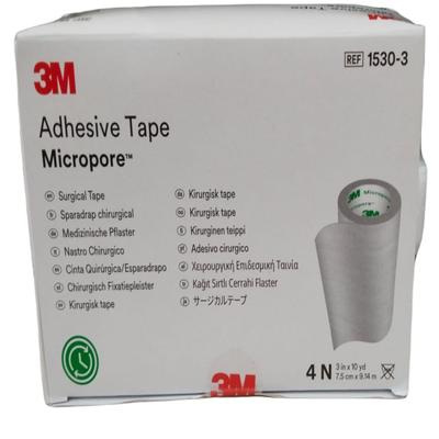 3M Micropore Adhesive Surgical Tape (7.5cm x 9.14m) (1530-3) 4's - Bandages & Dressings