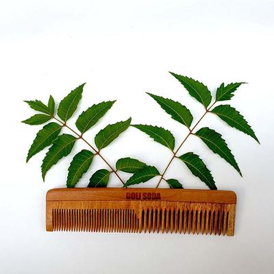 Goli Soda Double Tooth Neem Wood Comb 1's - Hair Combs