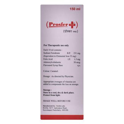 PROSFER PLUS Syrup 150ml - Iron Supplement/Anaemia-Vma