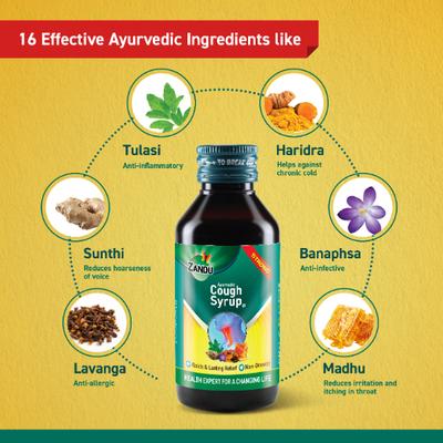 Zandu Ayurvedic Cough Syrup 100 ml - Cough & Cold (Ayush)