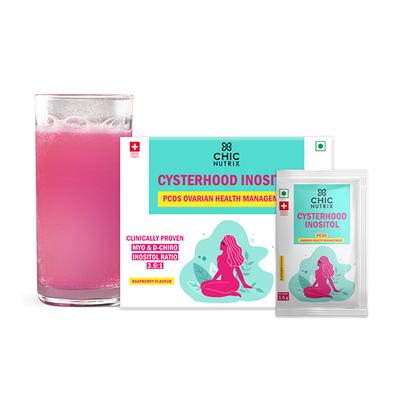 Chicnutrix Cysterhood Inositol - PCOS Ovarian Health Management Sachet - Raspberry Flavour 20's - General Health