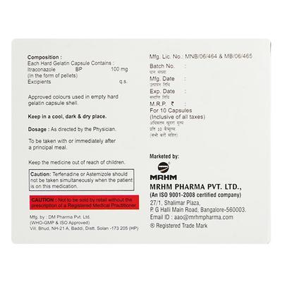 IZ ITR 100 Capsule 10's - Fungal Infections-Anf