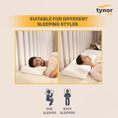 Tynor Elite Anatomic Memory Pillow - White (Universal) 1's - Others Ortho Supports