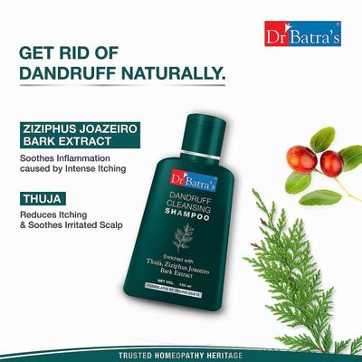 Dr Batra's Dandruff Cleansing Shampoo 100 ml + Anti-Dandruff Hair Serum 100 ml + Conditioner 125 ml - Hair Treatment