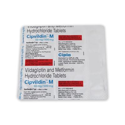 CIPVILDIN M 50/500mg Tablet 15's - Diabetes-Ant