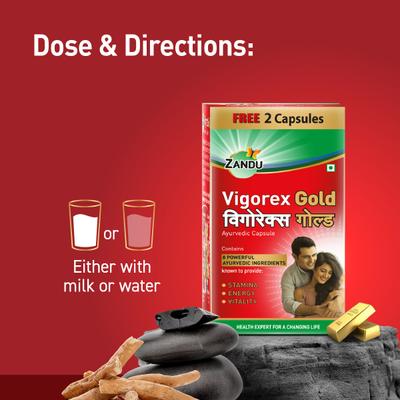 Zandu Vigorex Gold Capsule 12's - Speciality Medicines