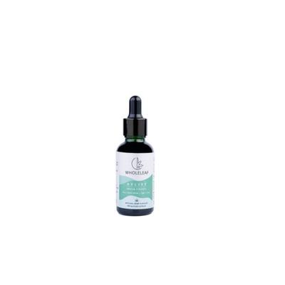 Wholeleaf Relief Medium Strength (CBD) Oil - Natural Hemp Flavour 30 ml - Pain Relief (Ayush)