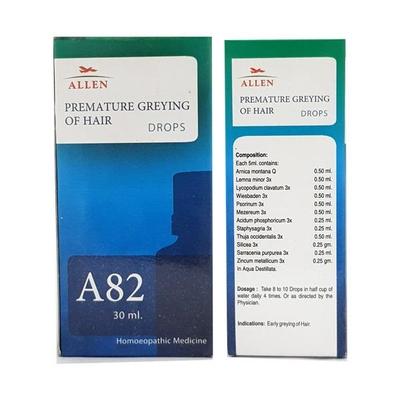 Allen A82 Early Greying Of Hair Drops 30 ml - Homeopathic Drops