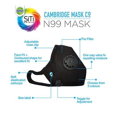Dettol Cambridge Pro N99 Anti-Pollution Mask - Churchill (XL) - Surgical Consumable