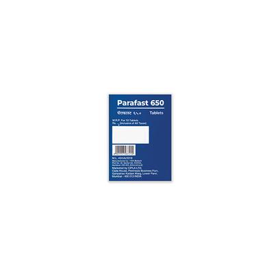 PARAFAST 650 Tablet 10's - Fever-Ana
