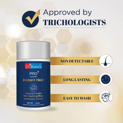 Dr Batra's Pro+ Instant Hair Natural Keratin Hair - Building Fiber (Brown) 12 gm - Hair & Skin