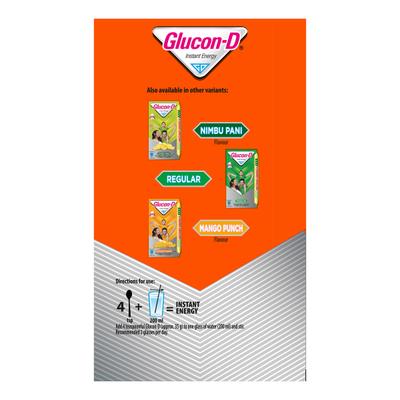 Glucon-D Instant Energy Powder - Tangy Orange (Jar) 400 gm - Energy Drinks