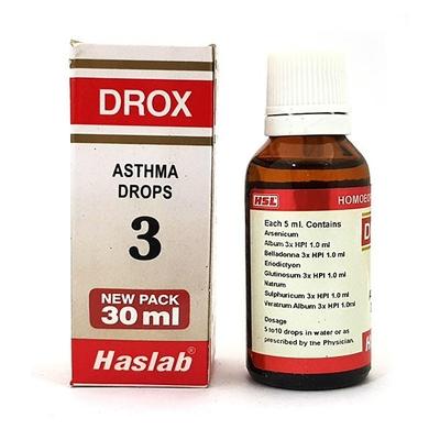Haslab Drox 03 Asthma Drops 30 ml - Homeopathic Drops