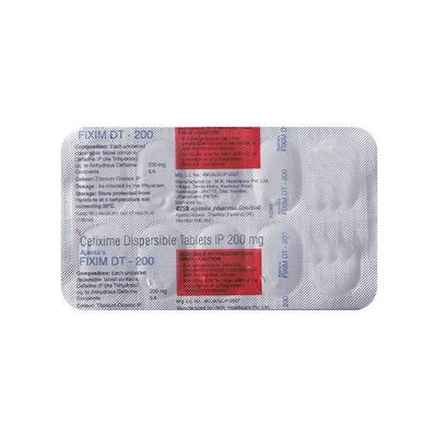 FIXIM DT 200 Tablet 10's - Bacterial Infections-Cep