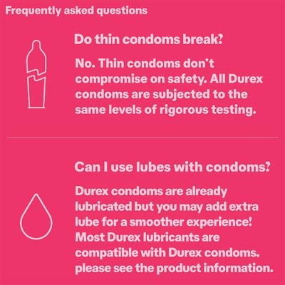 Durex Sensually Flavoured Condoms - Wildberry 10's - Plain/Flavoured Condoms