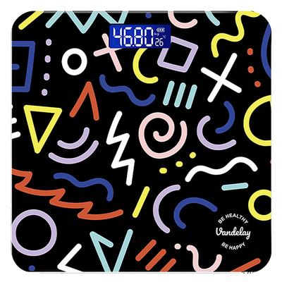 Vandelay Spirit Series Body Weighing Scale - Squiggly Lines - Health Monitoring Devices