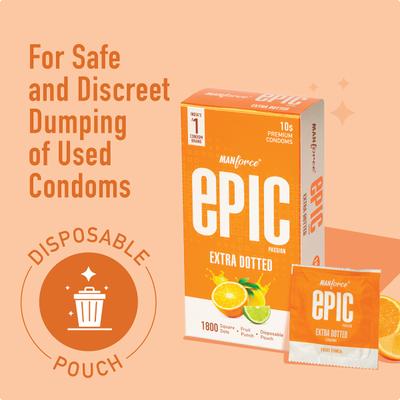 Manforce Epic Passion Extra Dotted Condoms - Fruit Punch 10's - Plain/Flavoured Condoms