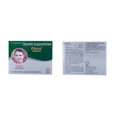 Agrawal Eleesa Glycerin Suppositories - Adult 10 s - Digestive Health