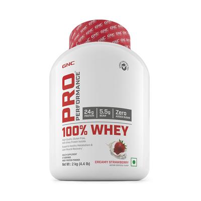 GNC Pro Performance 100% Whey Protein - Creamy Strawberry Flavour 2 kg - Whey Proteins