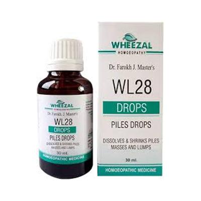 Wheezal WL-28 PYLAXO Piles Drops 30 ml - Homeopathic Drops