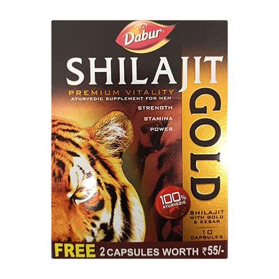 Dabur Shilajit Gold Capsule 10's (Free 2 Capsule Worth Rs.55) 1's - Sexual Healthcare