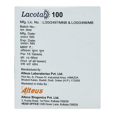 LACOTAB 100 Tablet 15's - Epilepsy/Convulsion-Ant