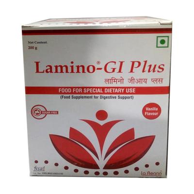 LAMINO GI PLUS SUGAR FREE VANILLA FLAVOUR Powder 200gm - Supplements-Ent