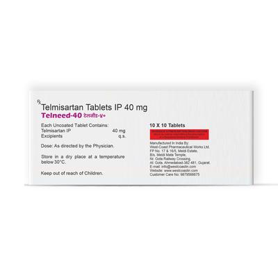 TELNEED 40 Tablet 10's - Hypertension-Ang