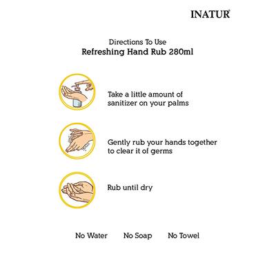 Inatur Refreshing Hand Rub Hand Sanitizer 280 ml - Hand Sanitizer