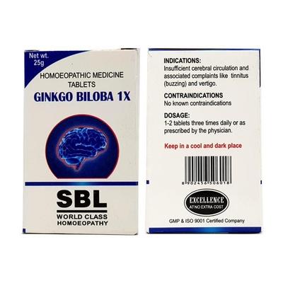 SBL Ginkgo Biloba 1X Tablet 25 gm - Bio-Chemic
