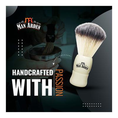 Man Arden Royal White Shaving Brush + Refreshing Neem Shaving Cream 200 gm - Shaving Brushes