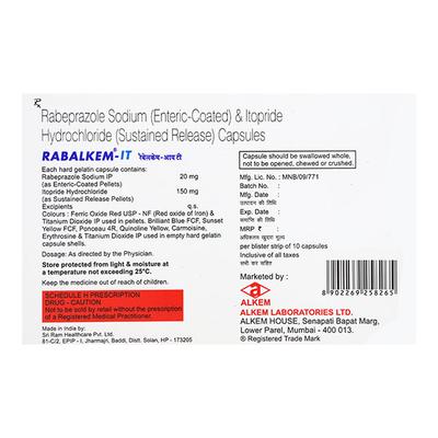 Rabalkem IT Capsule 10'S - Ulcer/Reflux/Flatulence-Aaa