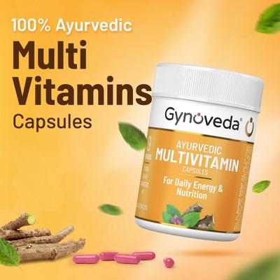 Gynoveda Ayurvedic Multivitamin Capsule (Pack of 2 x 30's) - Multi-Vitamins
