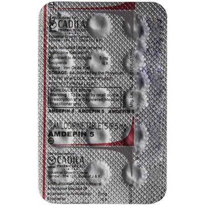 AMDEPIN 5 Tablet 10's - Hypertension-Cal