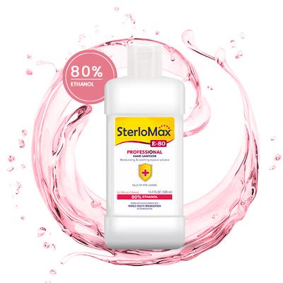 SterloMax 80% Ethanol-Based Hand Rub Sanitizer & Disinfectant (Pack of 4 x 500 ml) - Hand Sanitizer