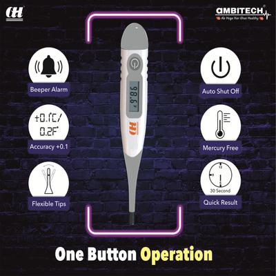AmbiTech Soft & Flexible Digital Thermometer 1's - Thermometer & Oximeter