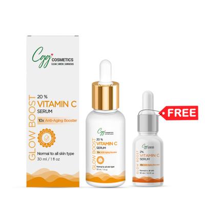 CGG Cosmetics Glow Boost Vitamin C Facial Serum 30 ml + Free Vitamin C Serum 10 ml - Face Serum