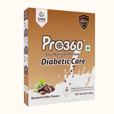 Pro360 Diabetic Care Nutrition Powder - Roasted Coffee (Refill Pack) 200 gm - Diabetes (Fitness)
