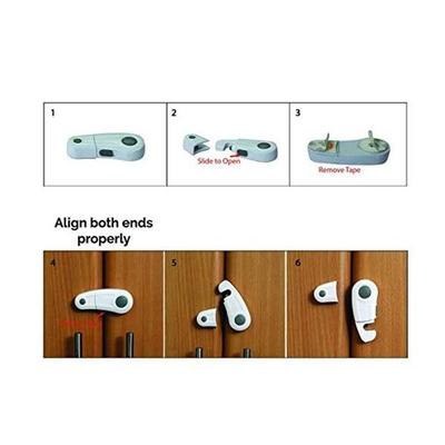 Baby Safety Inc Safe-O-Kid - High Quality, Durable, Elegant Child Safety Cabinet Lock - White - Baby Safety