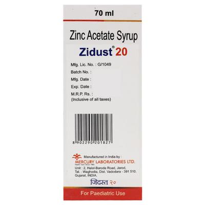 ZIDUST 20 Syrup 70ml - Supplements-Vam
