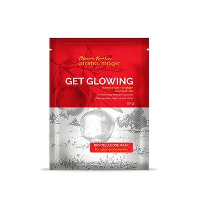 Aroma Magic Bio Cellulose Face Sheet Mask - Get Glowing (Pack of 5 x 20 gm) - Masks & Peels