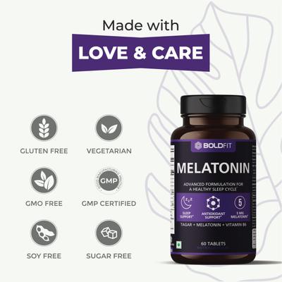 Boldfit Melatonin Tablet 60's - Mental Health