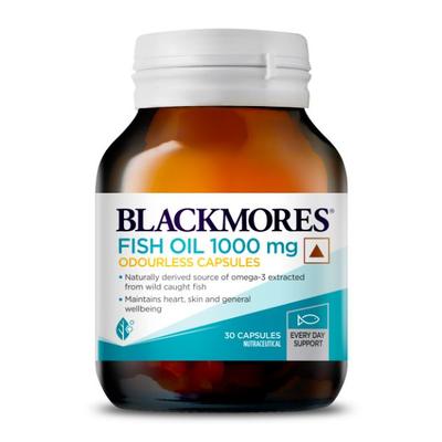Blackmores Fish Oil 1000 mg Odourless Capsules 30's - Omega Fish Oil Fatty Acids