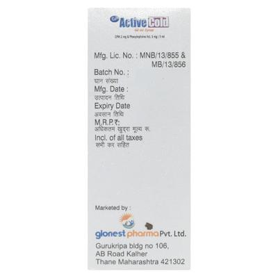 ACTIVE COLD Mixed fruit flavour Syrup 60ml - Cough And Cold-Cou