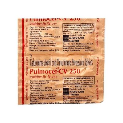 Pulmocef CV 250mg Tablet 4'S - Bacterial Infections-Cep