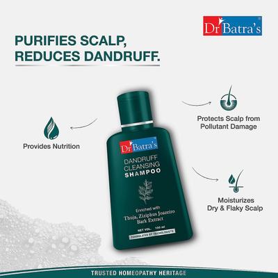 Dr Batra's Dandruff Cleansing Shampoo 100 ml + Anti-Dandruff Hair Serum 100 ml + Conditioner 125 ml - Hair Treatment