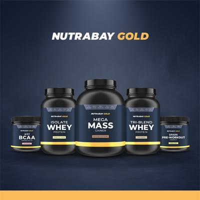 Nutrabay Gold Isolate Whey Protein Powder - Strawberry Milkshake Flavour 500 gm - Whey Proteins