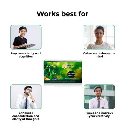 Kerala Ayurveda Brahmi Pearls Capsules (Pack of 4 x 10's) - Speciality Medicines