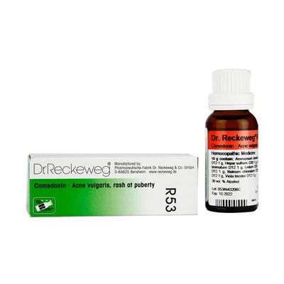 Dr. Reckeweg R53 Comedonin Acne Vulgaris Rash at Puberty Drops 22 ml - Homeopathic Drops