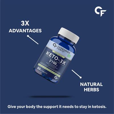 CF Keto-3X 2100 mg Veg Tablet 60's - Workout Essentials